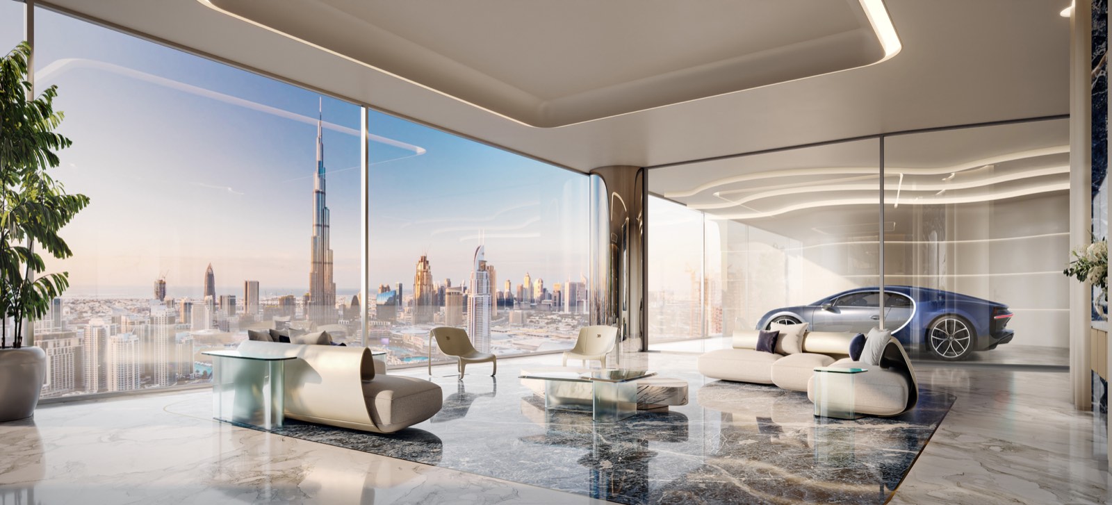 Sky Mansion Penthouse at Bugatti Residences by Binghatti
