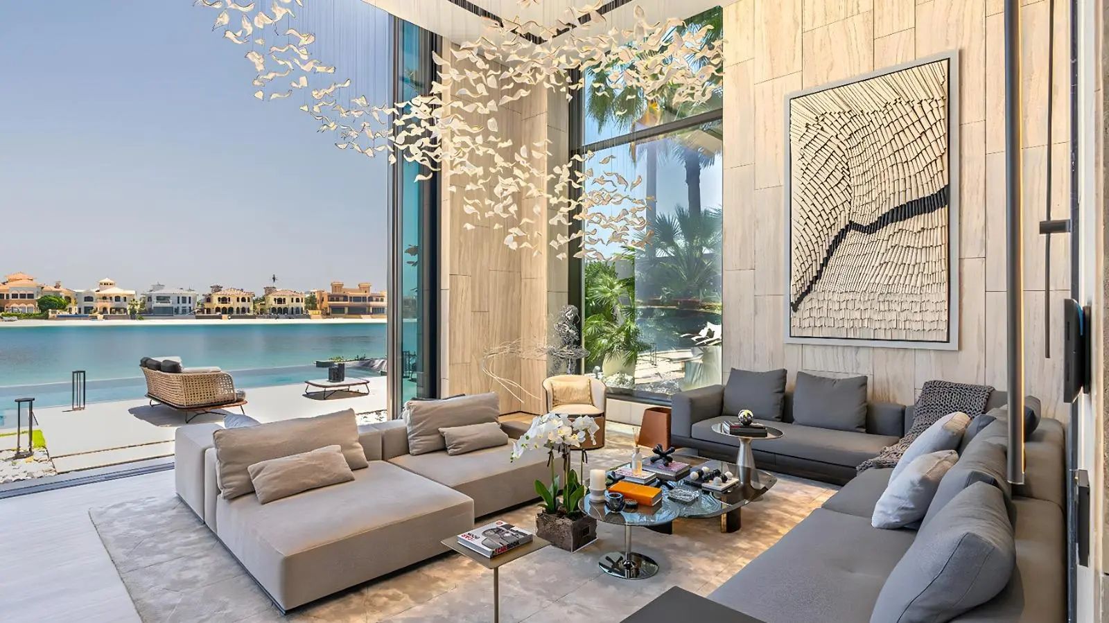 Interior of a Dubai mansion represented by Reta International